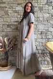 Tasha Damask T Shirt Maxi Dress Mocha